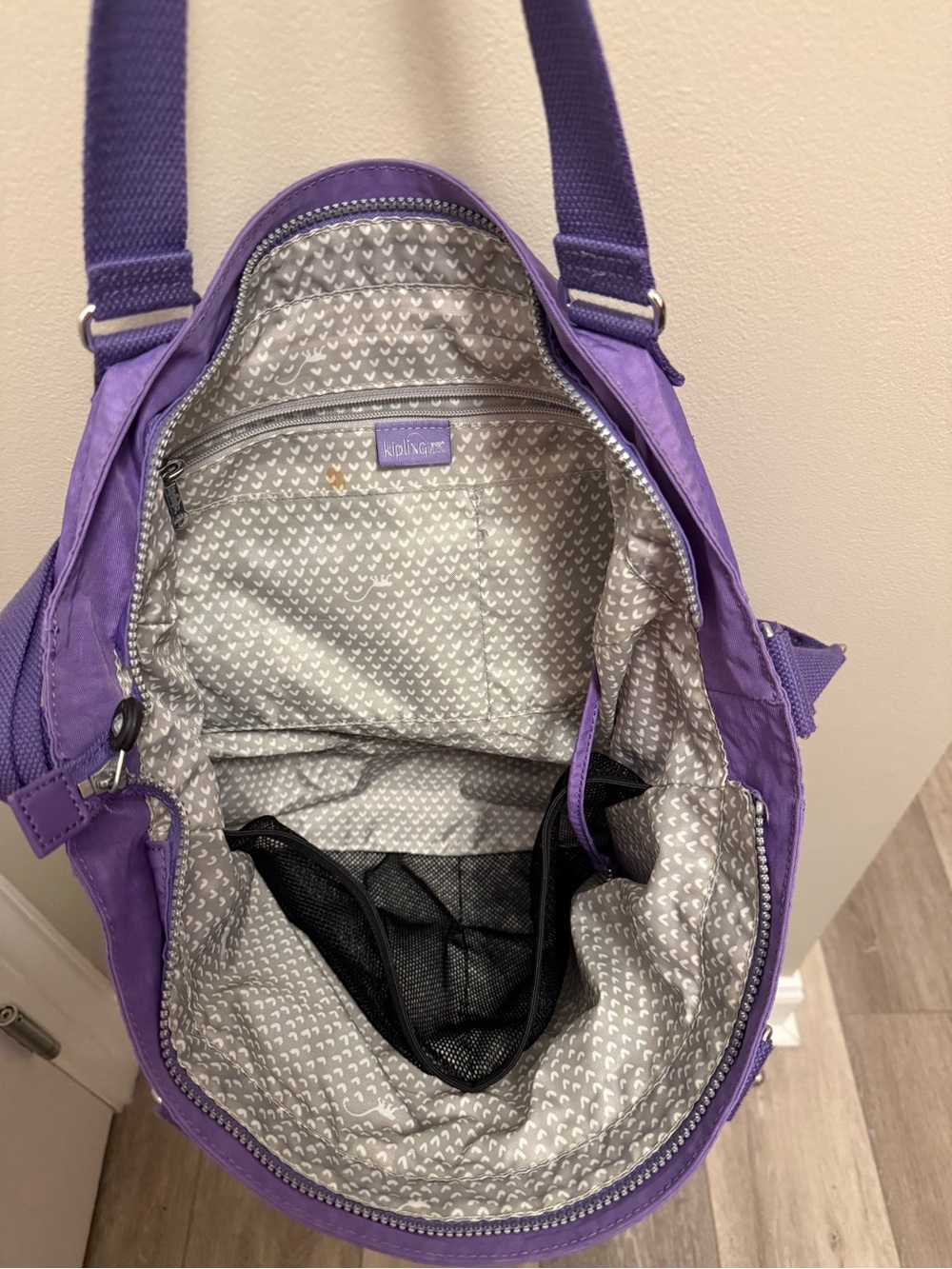 Kipling Maxwell Tote Bag in Purple - Picture 6 of 8